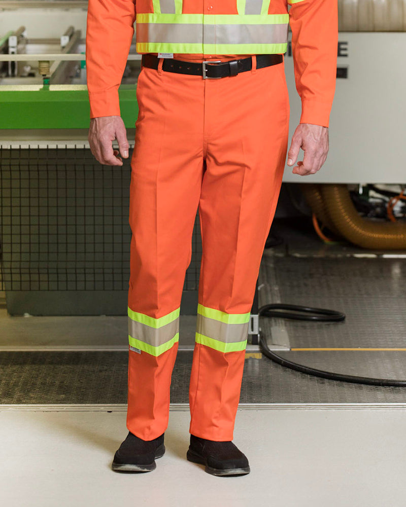 Poly/Cotton Work Pants With 4″ Reflective Tape. 30004YS