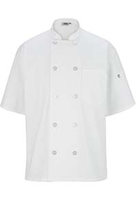 Short Sleeve Classic Chef Coat - 10-Buttons. 3306
