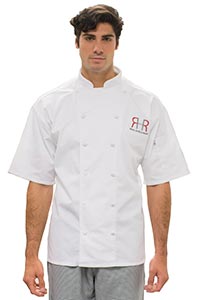 Mesh Back Chef Coat - 12-Cloth Buttons. 3331