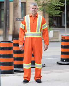 Coveralls With 4″ Reflective Tape. 9760. C4064A.