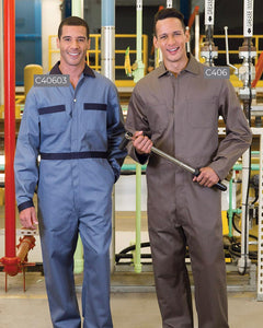100% Cotton Coveralls With Zipper Front. C40603