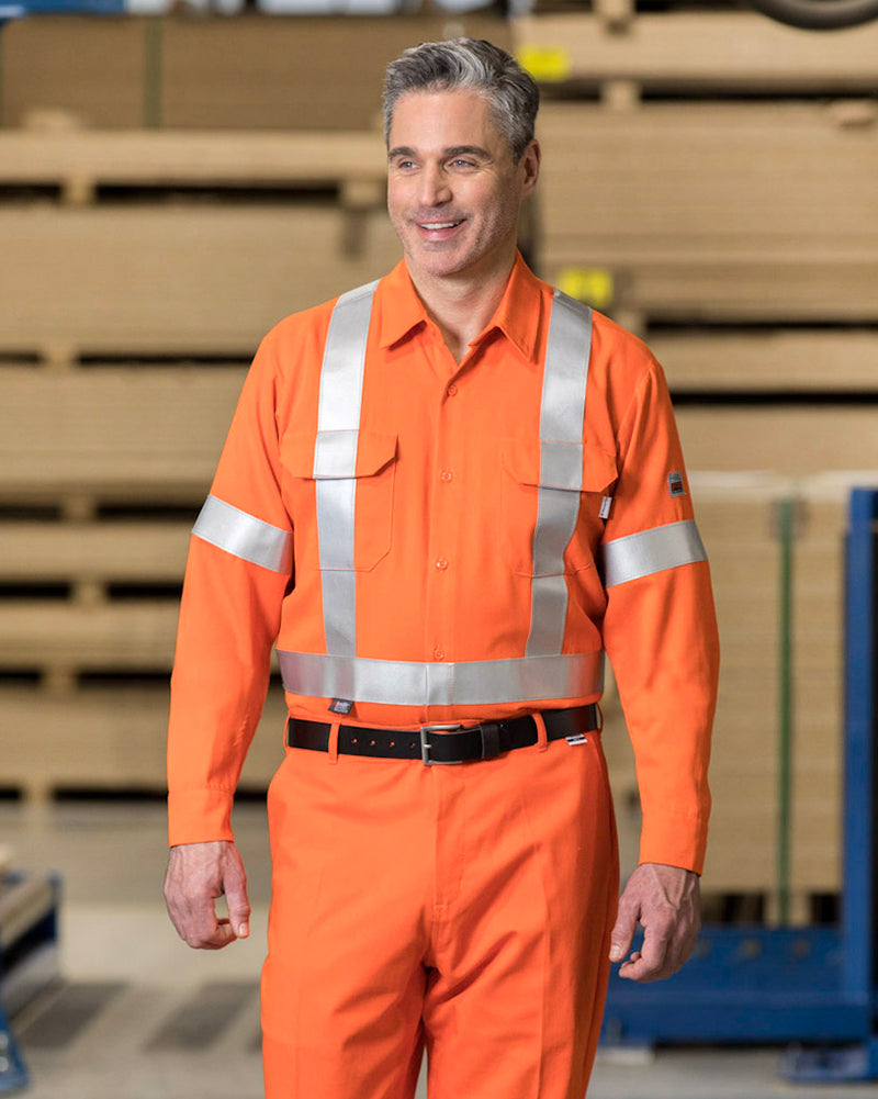 High-Vis Flame-Resistant Work Shirt. FR2447S