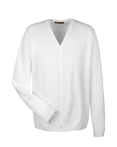Harriton Men's Pilbloc™ V-Neck Button Cardigan Sweater. M425