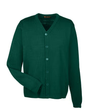 Harriton Men's Pilbloc™ V-Neck Button Cardigan Sweater. M425