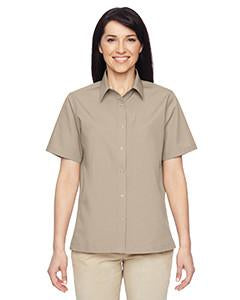 Harriton Ladies' Advantage Snap Closure Short-Sleeve Shirt
