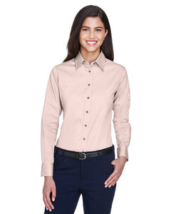 Ladies' Foundation 100% Cotton Long-Sleeve Twill Shirt With Teflon™